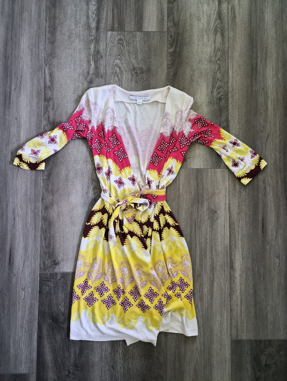 Diane Von Furstenberg New Julian Two Silk Wrap Dress